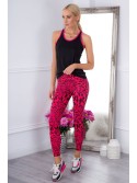 Amaranth-Sportleggings mit Leopardenmuster H006 - Online-Shop - Boutique